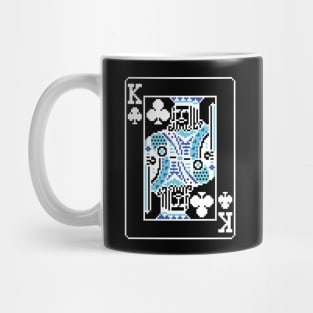 King of Clubs Pixel Art Bright Negative Mode Mug